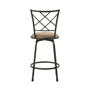 Back view of Nexus Bronze Set of 3 Barstools