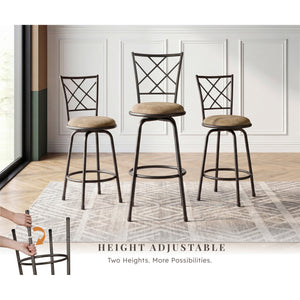 Detail view 2 of Nexus Bronze Set of 3 Barstools