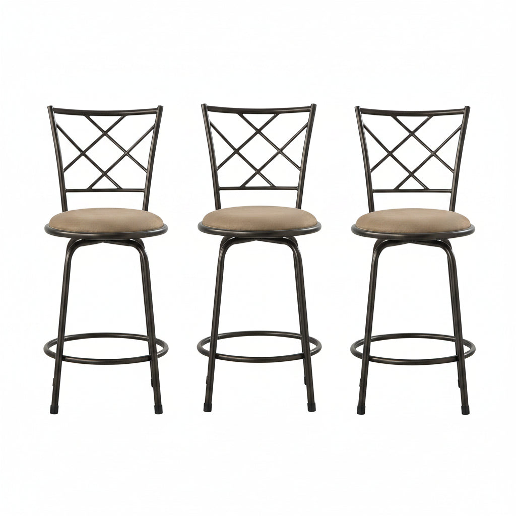 Nexus Bronze Set of 3 Barstools QK1106255