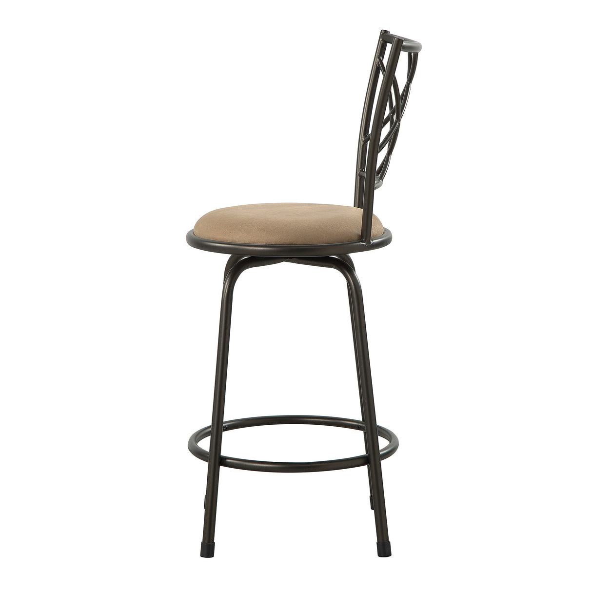 Side view of Nexus Bronze Set of 3 Barstools