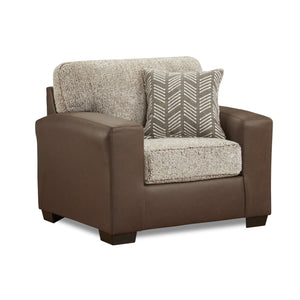 Front right view of Saddlebrook Shearling Mocha Chair