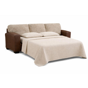 Detail view of Queen Shearling Mocha Saddlebrook Sleeper