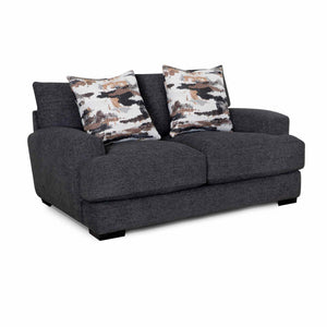 Front right view of Wake Slate Loveseat
