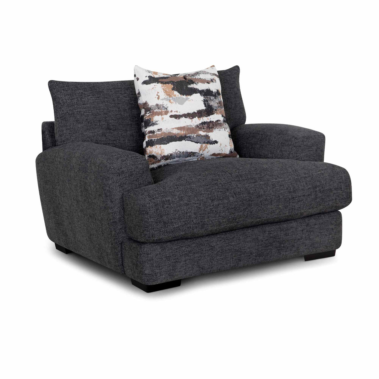 Front right view of Wake Slate Oversized Chair