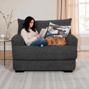 Room setting 2 featuring Wake Slate Oversized Chair