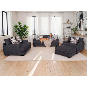 Room setting 4 featuring Wake Slate Oversized Chair