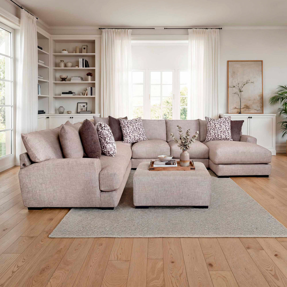 Wake 4 Piece Right Chaise Sectional