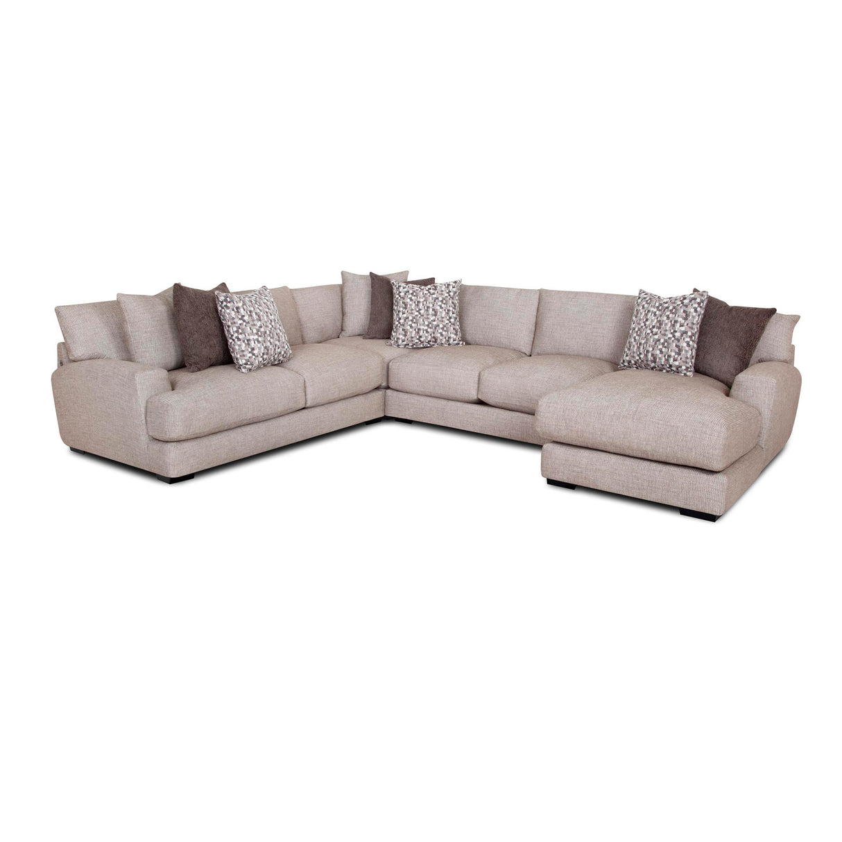 Wake 4 Piece Right Chaise Sectional