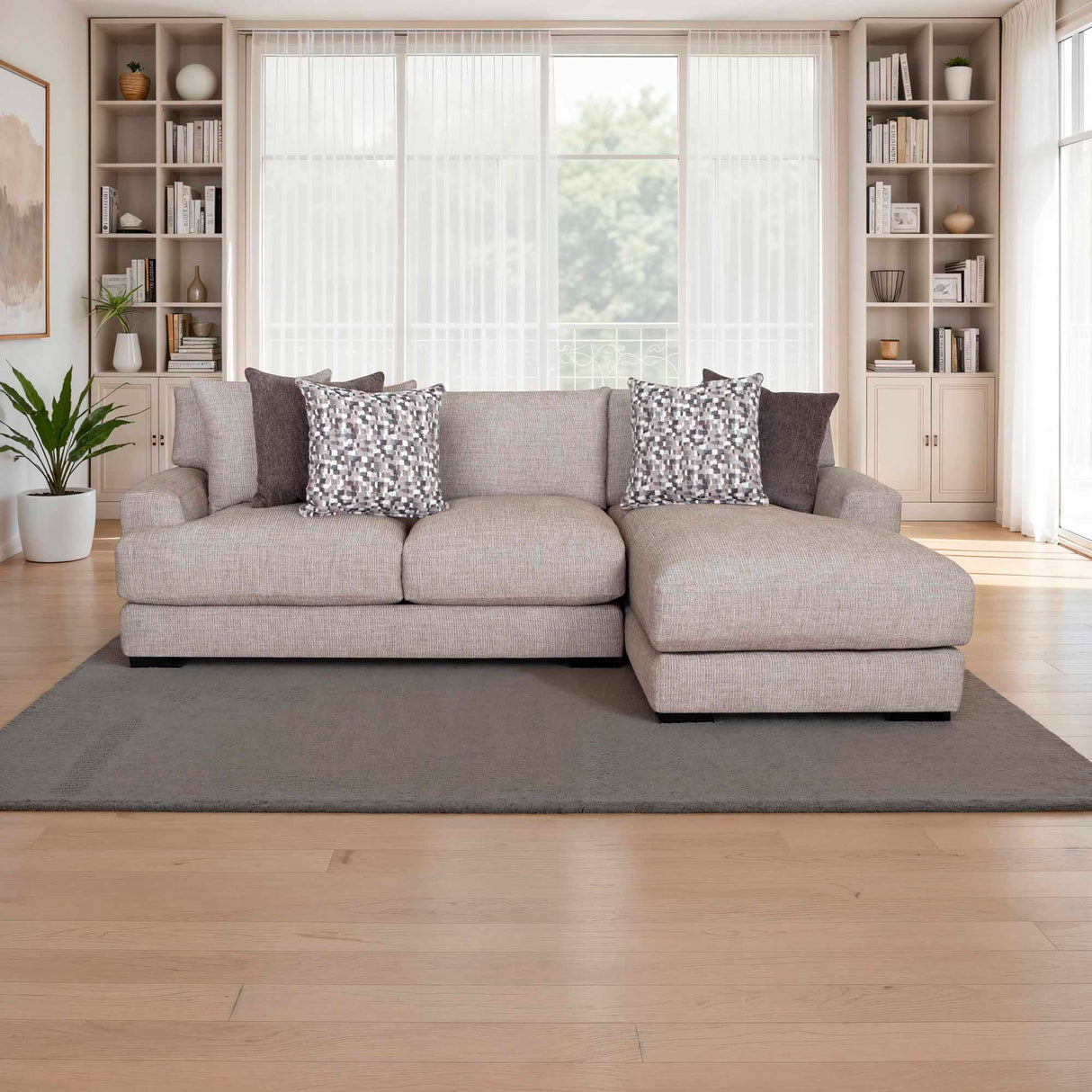 Wake 2 Piece Right Chaise Sofa