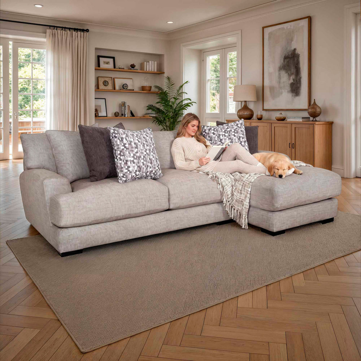 Wake 2 Piece Right Chaise Sofa
