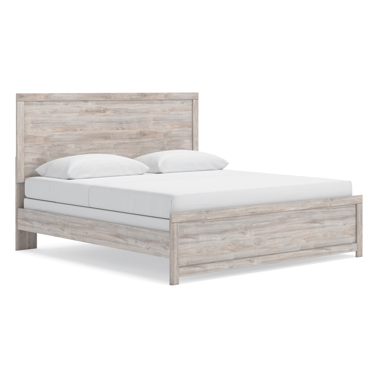 Front right view of Broachmyn Gray King Panel Bed