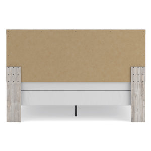 Back view of Broachmyn Gray King Panel Bed