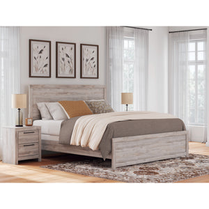 A room setting featuring Broachmyn Gray King Panel Bed