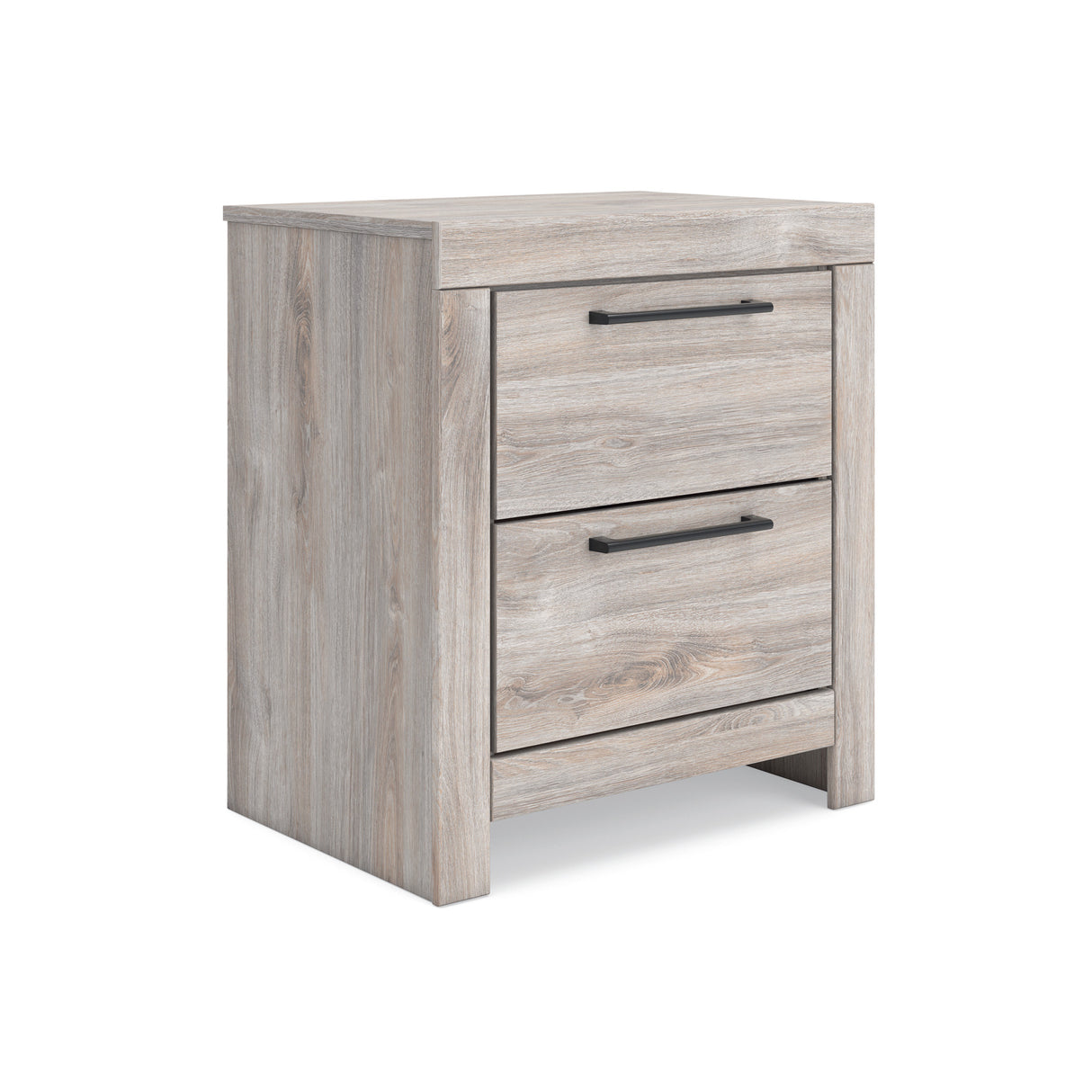 Front right view of Broachmyn Gray Nightstand