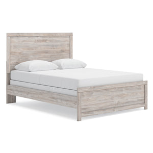 Front right view of Broachmyn Gray Queen Panel Bed