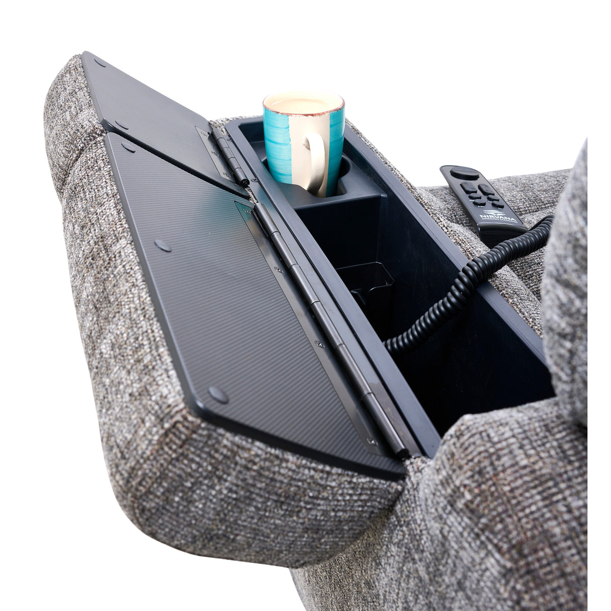 Detail view of Maya Maize Power Lift Chair Recliner
