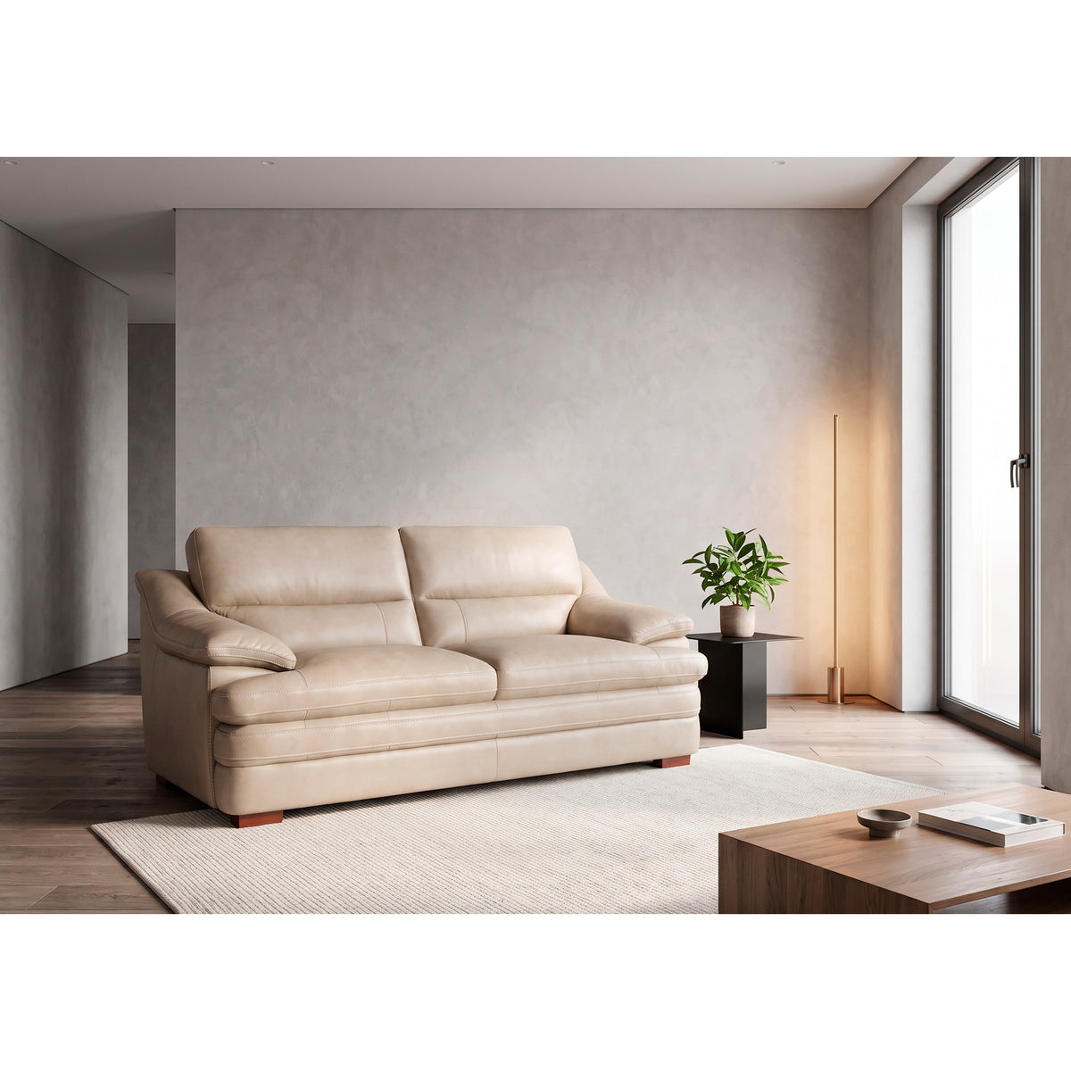 A room setting featuring Ellsworth Pebble Loveseat