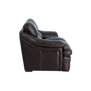 Side view of Ellsworth Dark Brown Loveseat