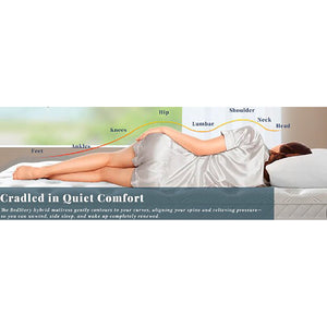 A room setting featuring Essential 10 Inch Hybrid Queen Mattress
