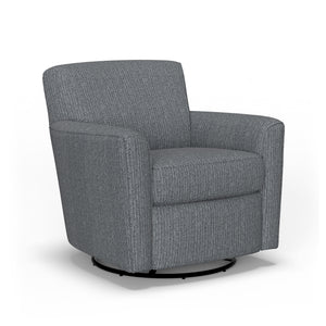 Front right view of Kingman Blue Swivel Glider