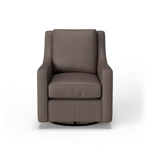 Murph Dark Stone Leather Swivel Glider QK1106561