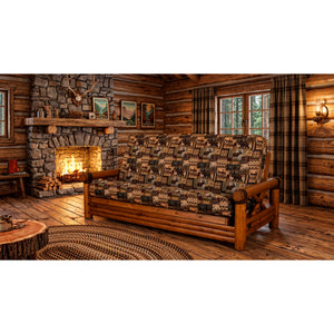 A room setting featuring Northwoods Peter's Cabin Studio Sleeper Futon Mattress