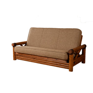 Front right view of Natural Beauty Taupestone Studio Sleeper Futon Mattress