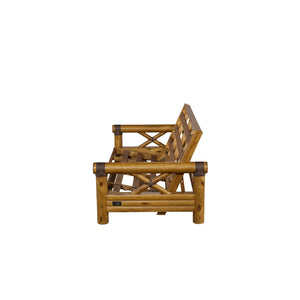 Side view of Ponderosa Rustic Pine Studio Sleeper Futon