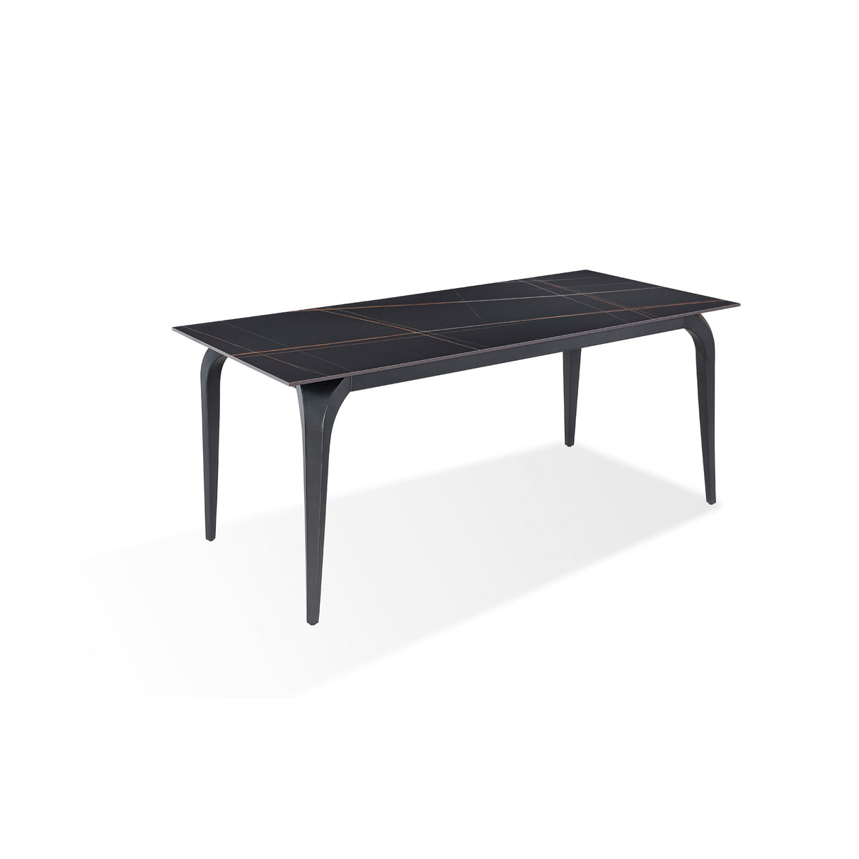 Front right view of Nicoya Black Dining Table