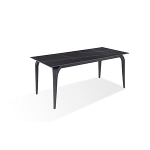 Front right view of Nicoya Black Dining Table