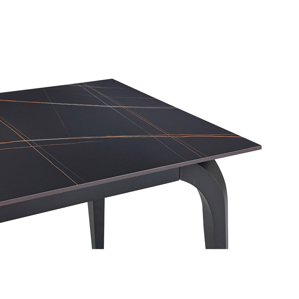 Detail view of Nicoya Black Dining Table