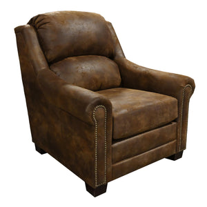 Front right view of Redcliffe Tobacco Nail Head Chair