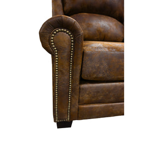 Detail view of Redcliffe Tobacco Nail Head Chair
