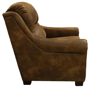 Side view of Redcliffe Tobacco Nail Head Chair