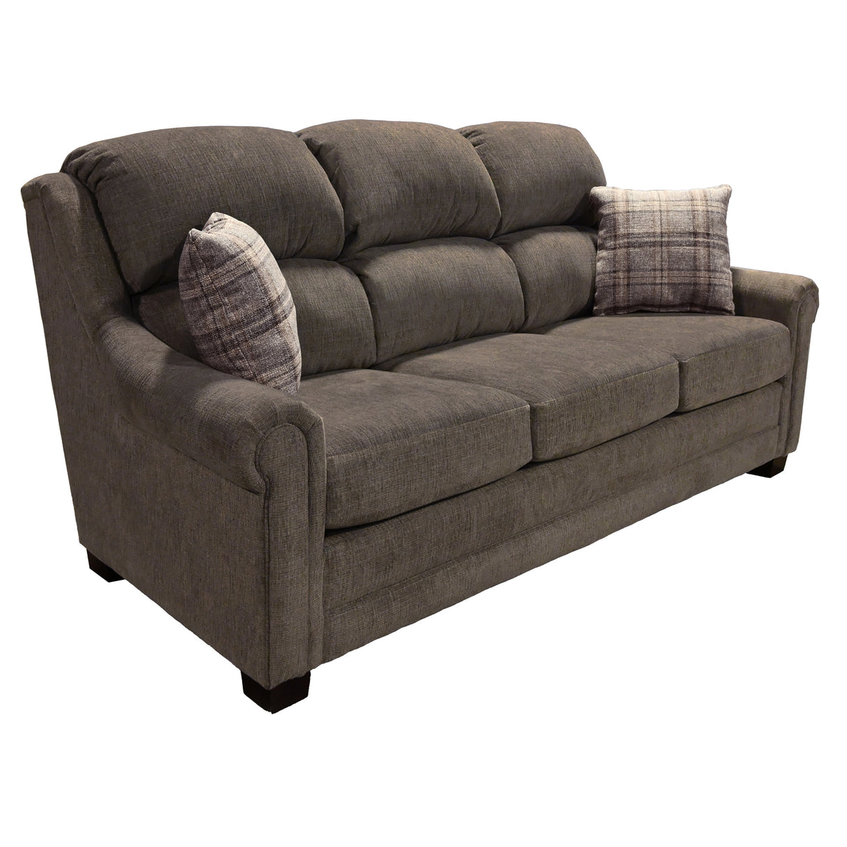 Front right view of Redcliffe Truffle Sofa