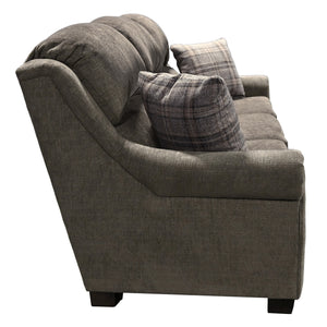 Side view of Redcliffe Truffle Nail Head Sofa