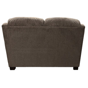 Back view of Redcliffe Truffle Nail Head Loveseat