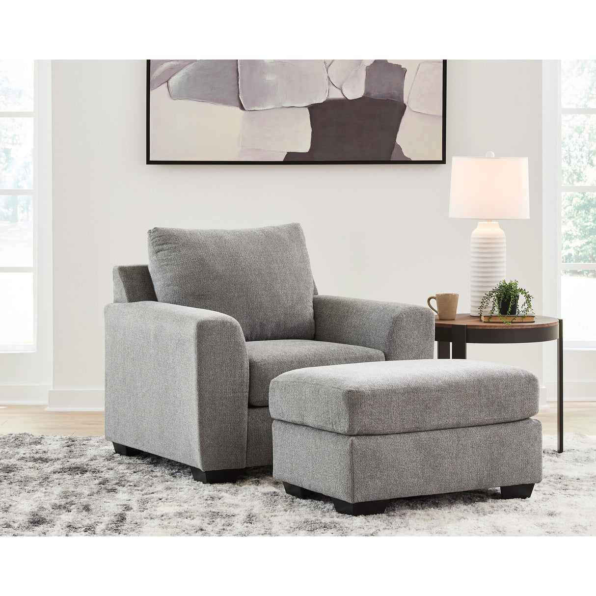 Room setting 2 featuring Loreo Flint Ottoman