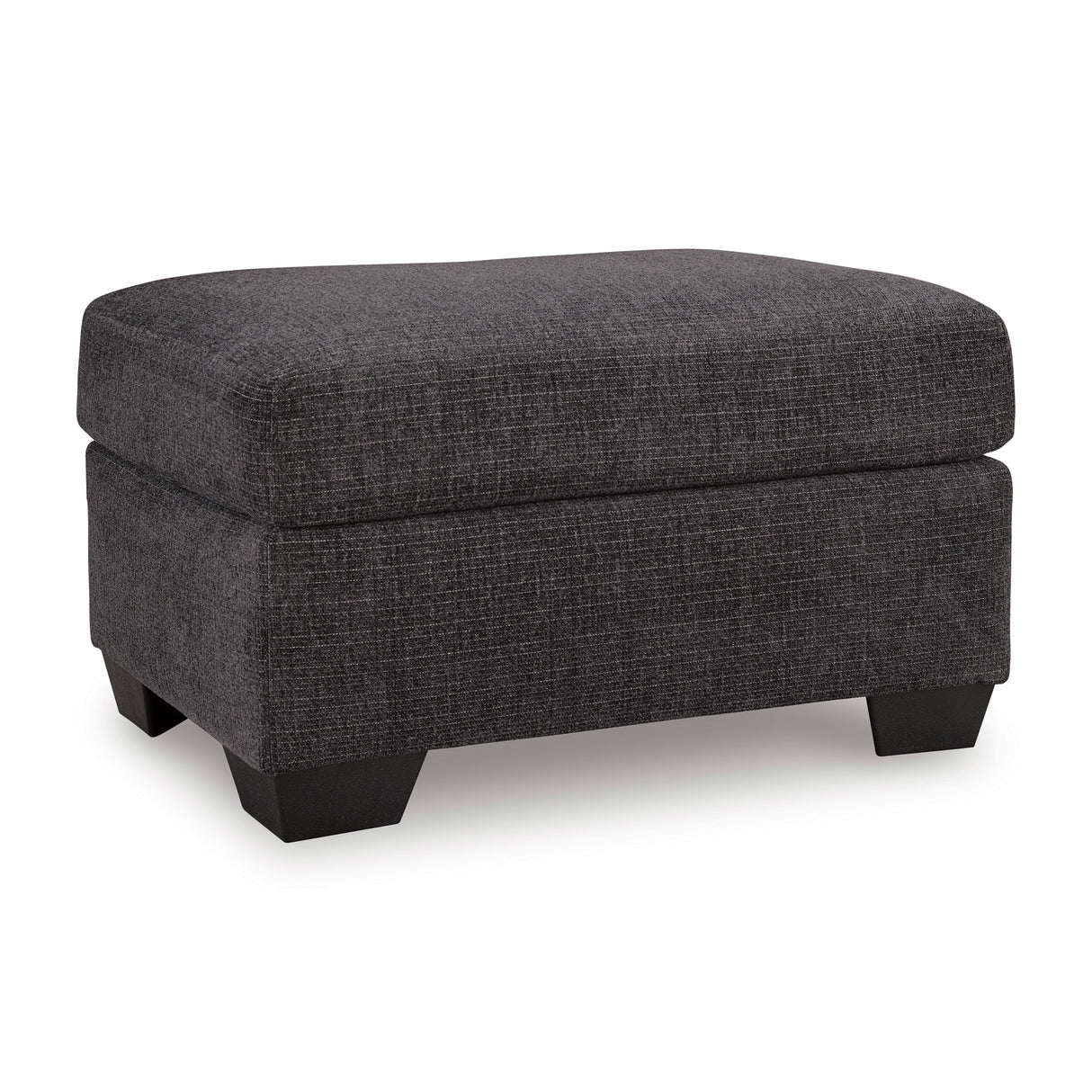 Front right view of Loreo Ebony Ottoman