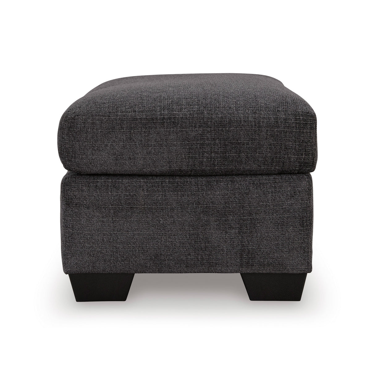 Side view of Loreo Ebony Ottoman