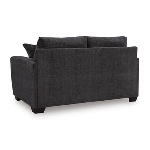 Back view of Loreo Ebony Loveseat