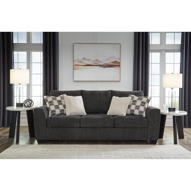A room setting featuring Loreo Ebony Sofa