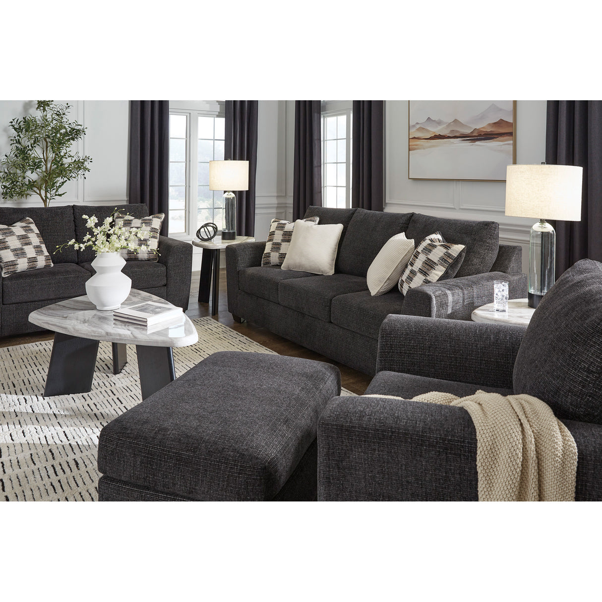 Room setting 4 featuring Loreo Ebony Sofa