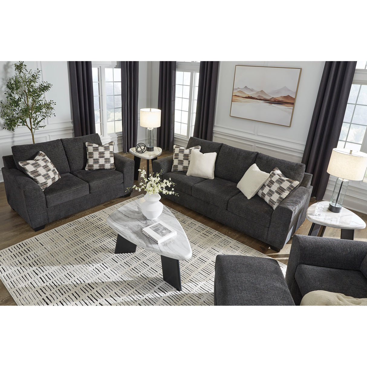 Room setting 5 featuring Loreo Ebony Sofa
