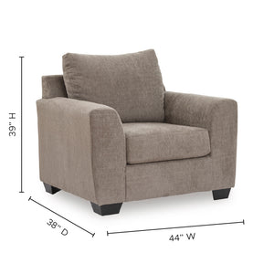 Detail image of Loreo Truffle Chair with overlay of product dimensions