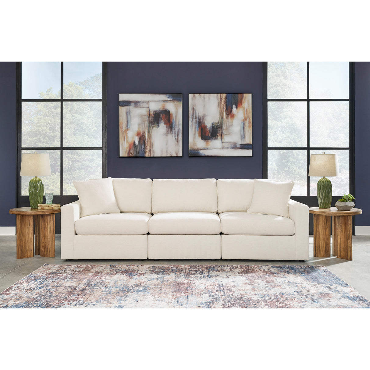 A room setting featuring Modmax Oyster 3 Piece Sofa