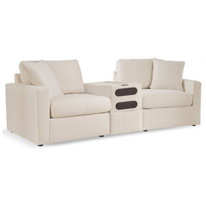 Front right view of Modmax Oyster 3 Piece Audio Console Loveseat