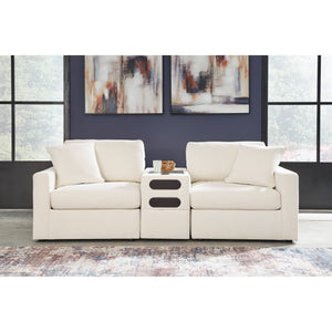 A room setting featuring Modmax Oyster 3 Piece Audio Console Loveseat