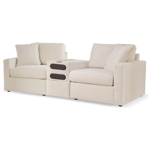 Side view of Modmax Oyster 3 Piece Audio Console Loveseat