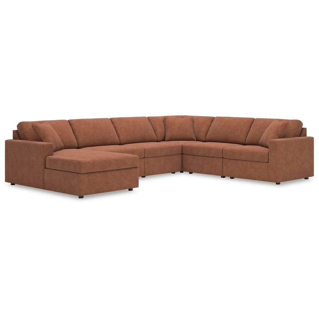 Modmax Oyster 6 Piece Left Storage Chaise Sectional QK1107344
